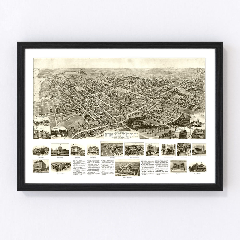 Freeport Vintage Map 1909