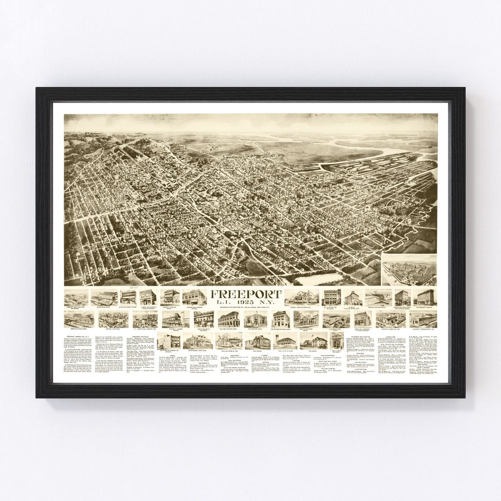 Freeport Vintage Map 1925
