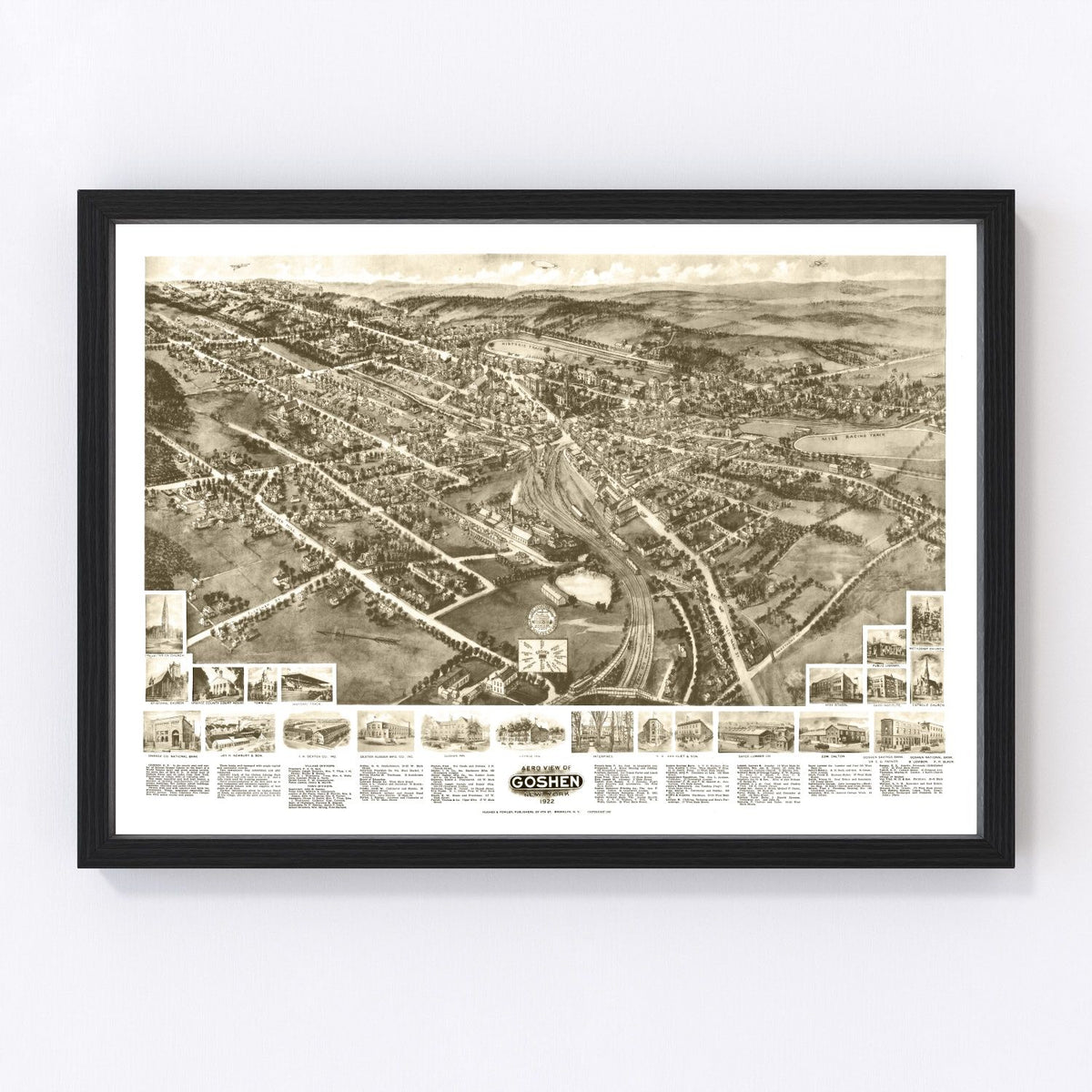 Goshen Vintage Map 1922