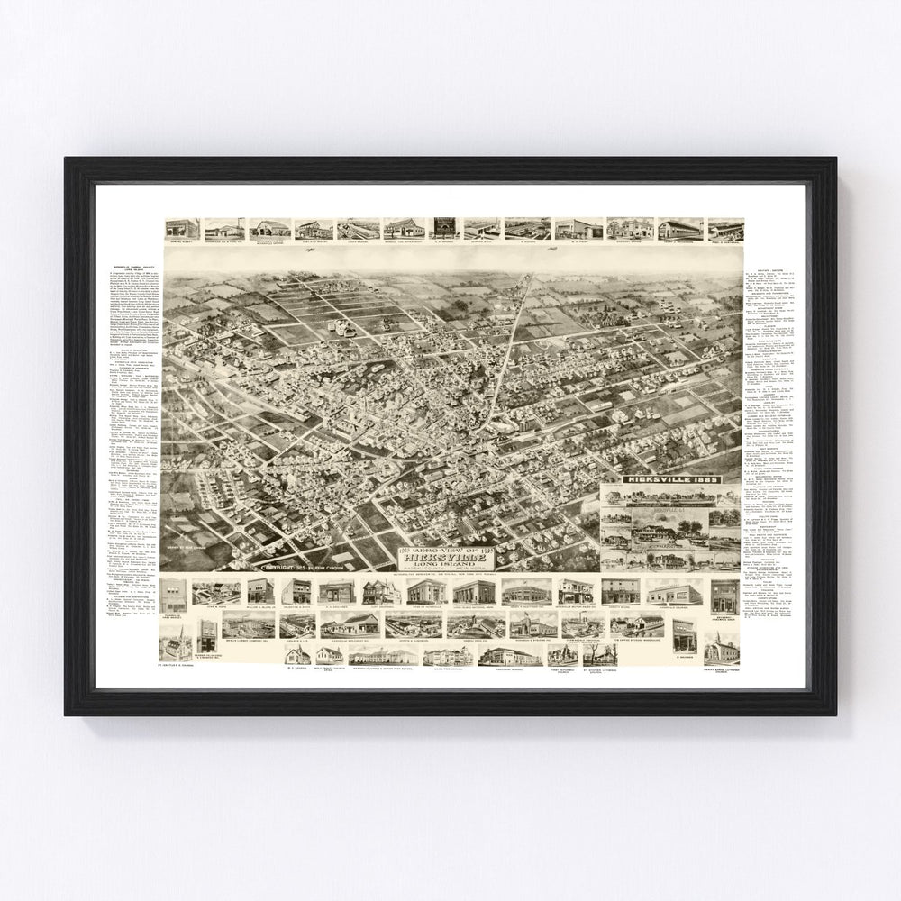 Hicksville Vintage Map 1925