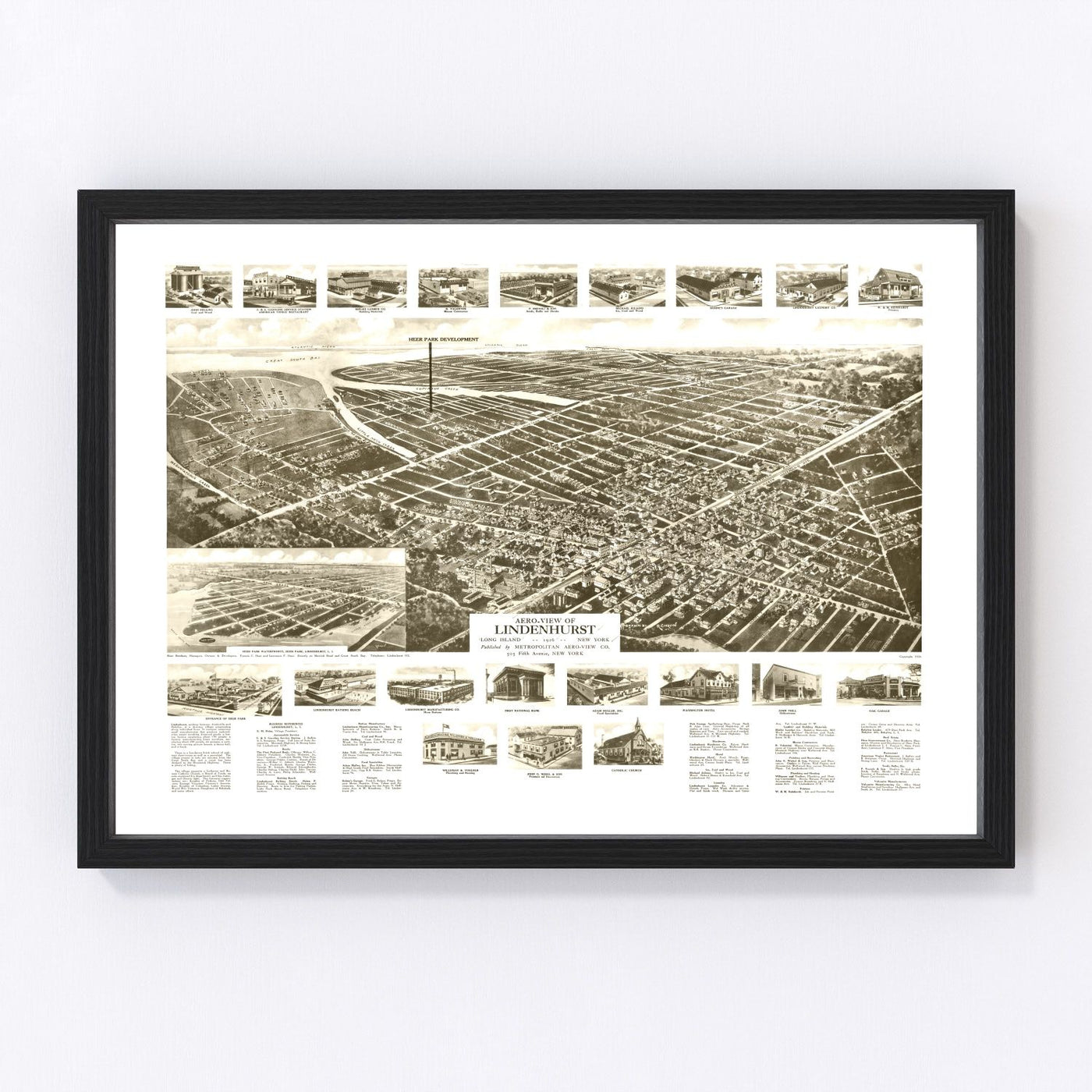 Lindenhurst Vintage Map 1926