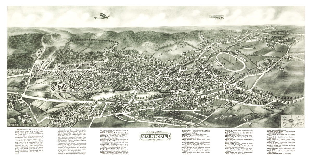 Preview of Vintage Map of Monroe, New York 1922
