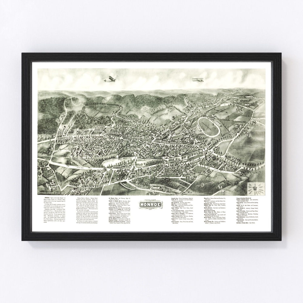 Monroe Vintage Map 1922