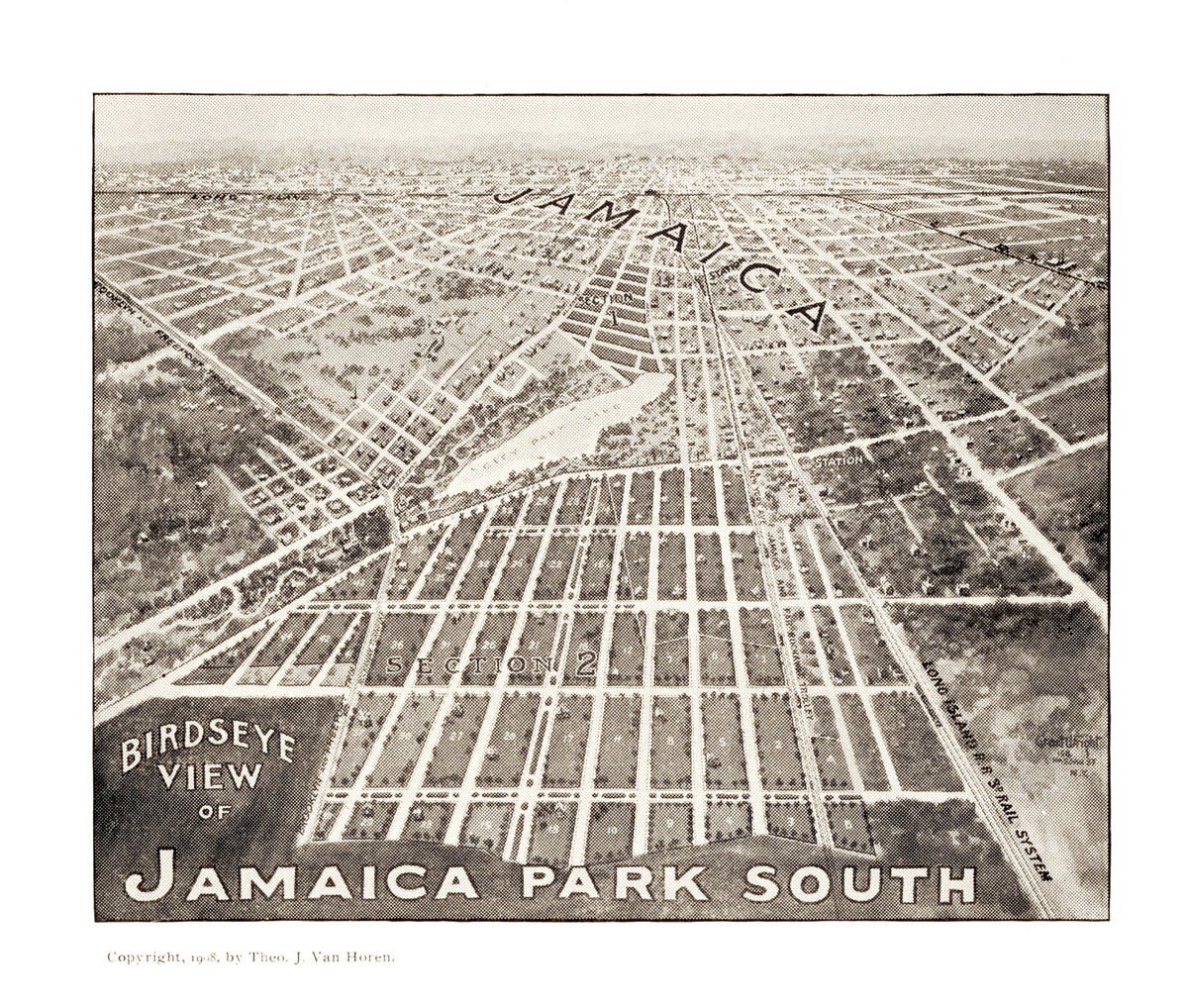 Preview of Vintage Map of Jamaica, New York 1908