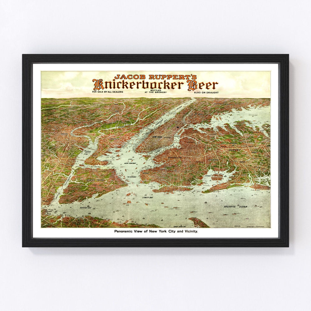 New York City Vintage Map 1912
