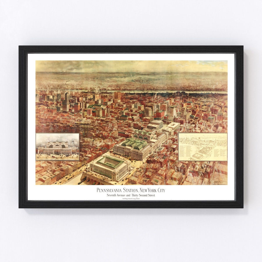 New York City Vintage Map 1910