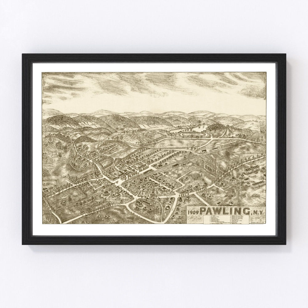 Pawling Vintage Map 1909