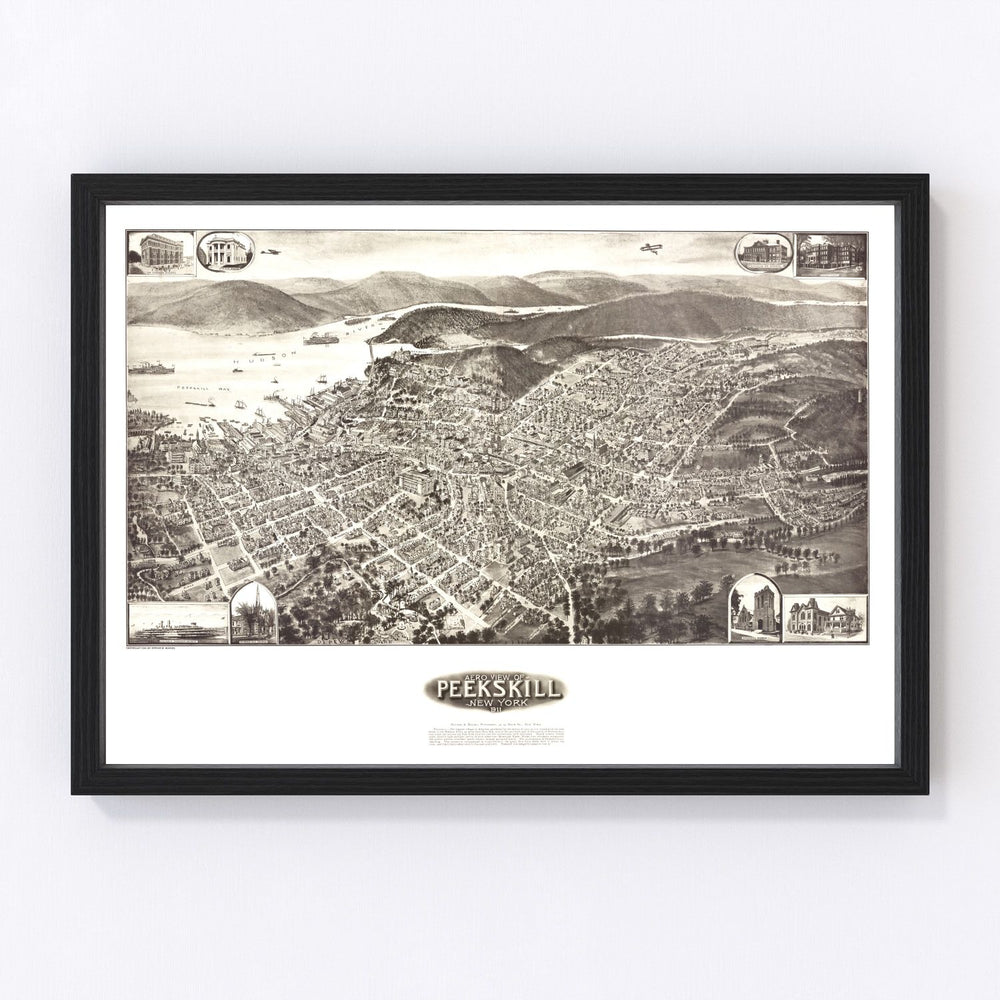 Peekskill Vintage Map 1911