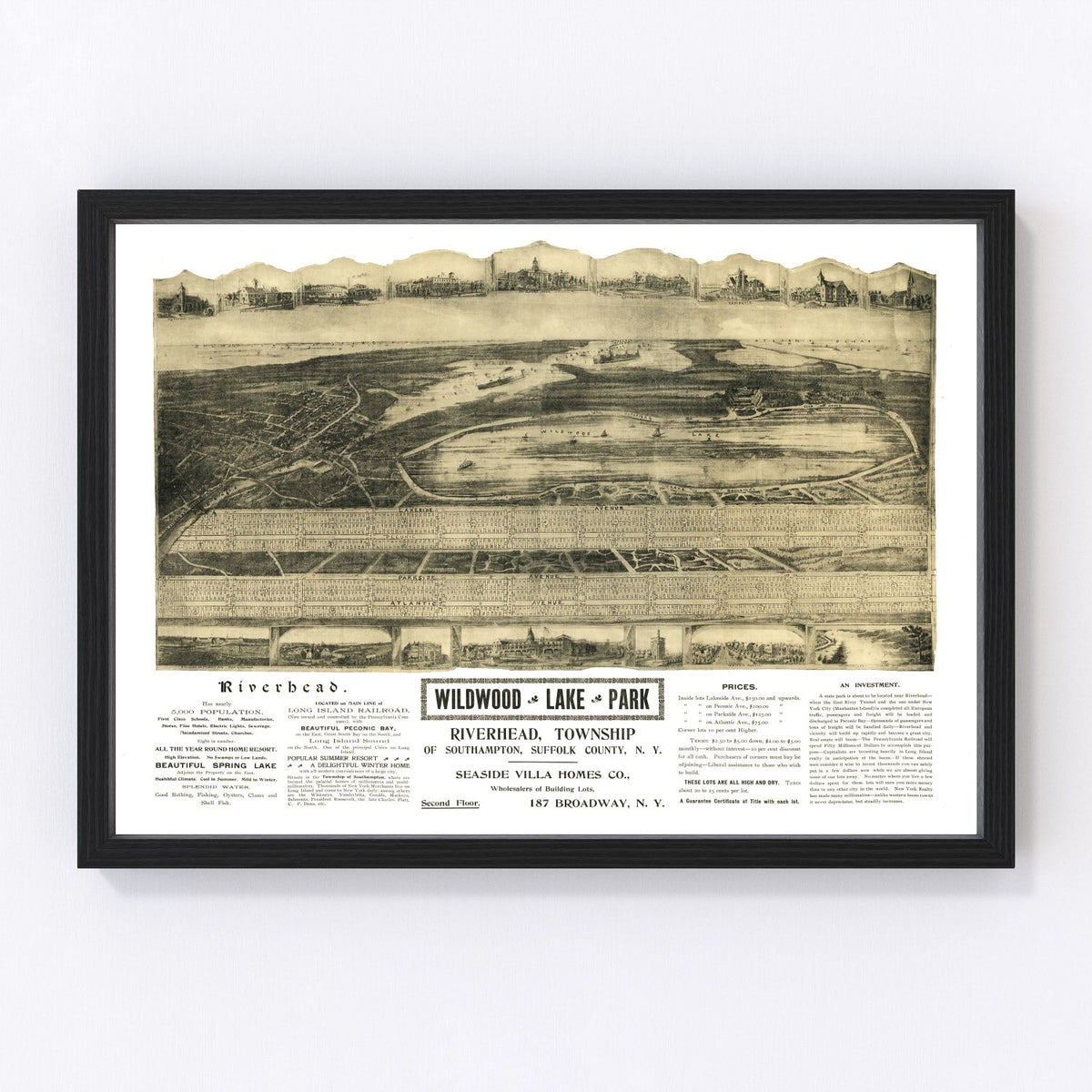 Riverhead Vintage Map 1903