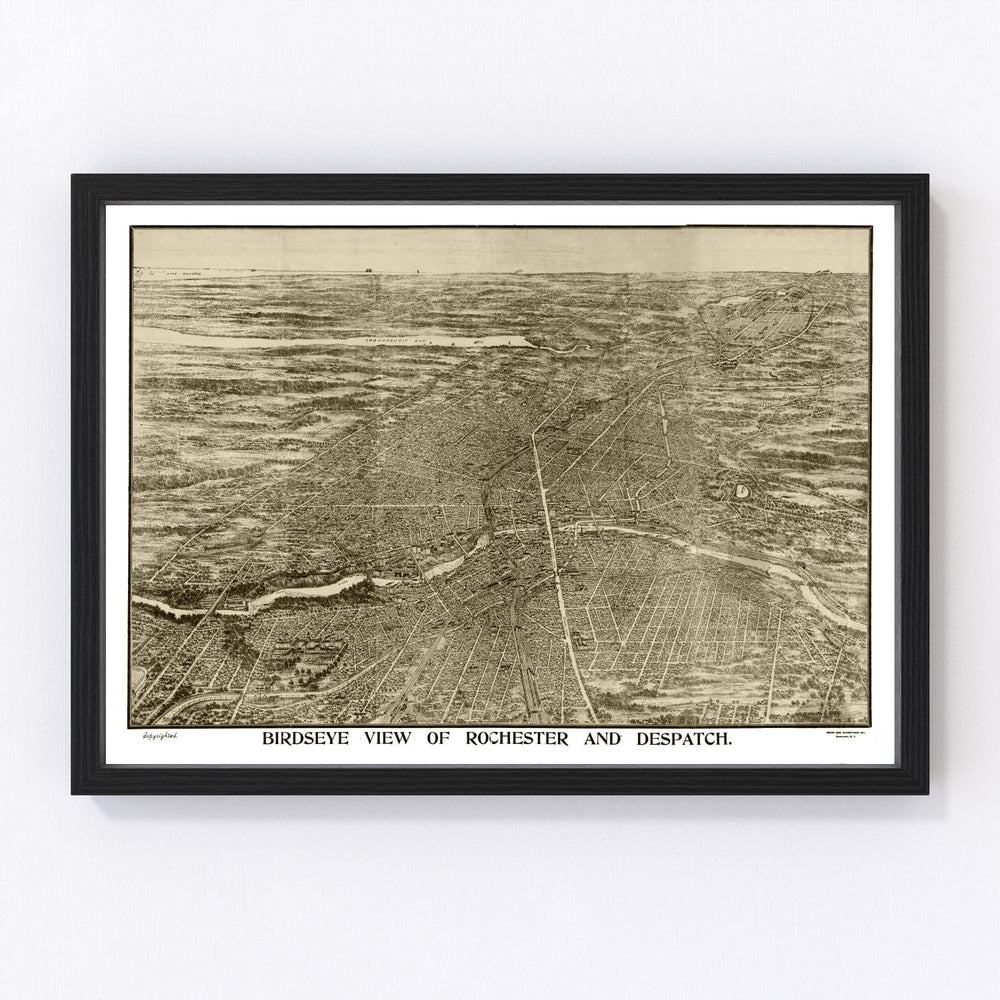Rochester Vintage Map 1910