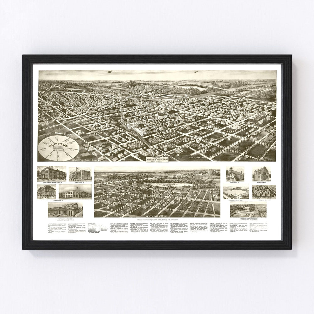 Valley Stream Vintage Map 1924