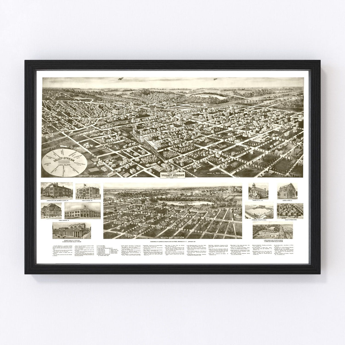 Valley Stream Vintage Map 1924