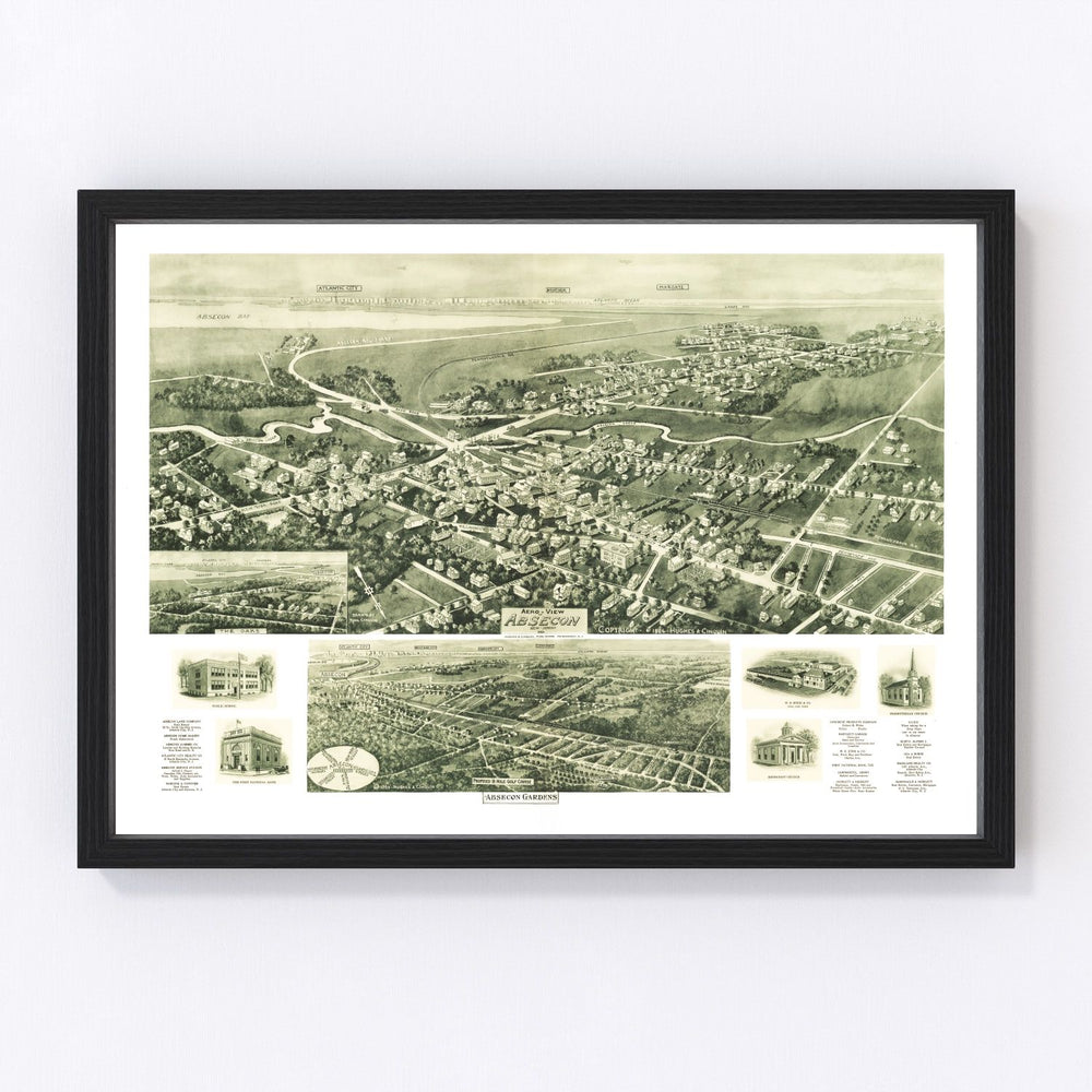 Absecon Vintage Map 1924