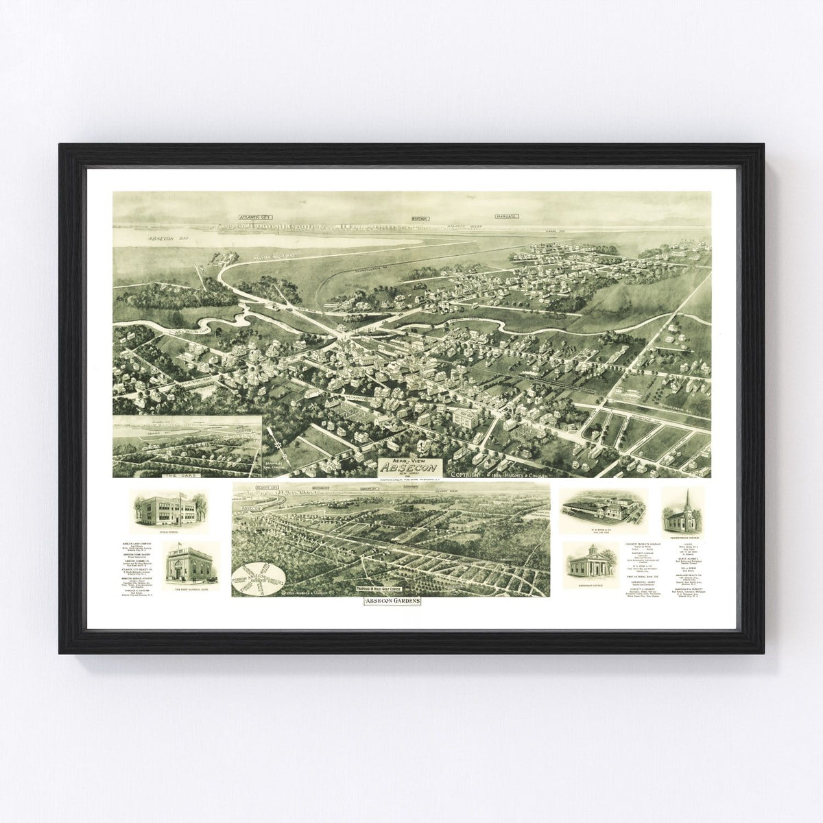 Absecon Vintage Map 1924
