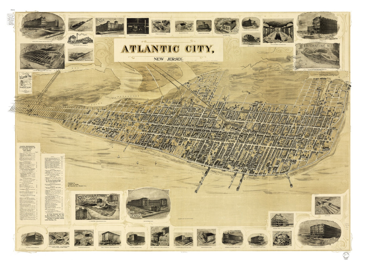 Preview of Vintage Map of Atlantic City, New Jersey 1900