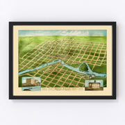 Sioux Falls Vintage Map 1881