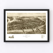 Atlantic City Vintage Map 1909