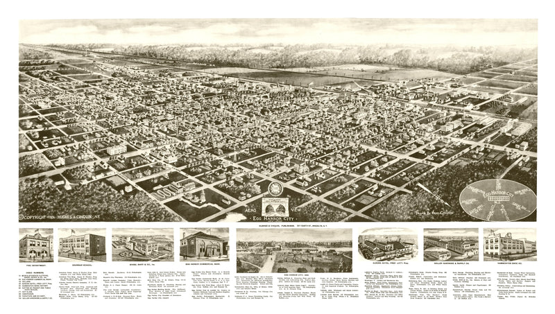 Size comparison using Vintage Map of Egg Harbor City, New Jersey 1924
