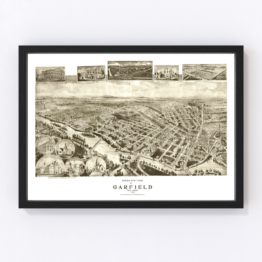 Garfield Vintage Map 1909