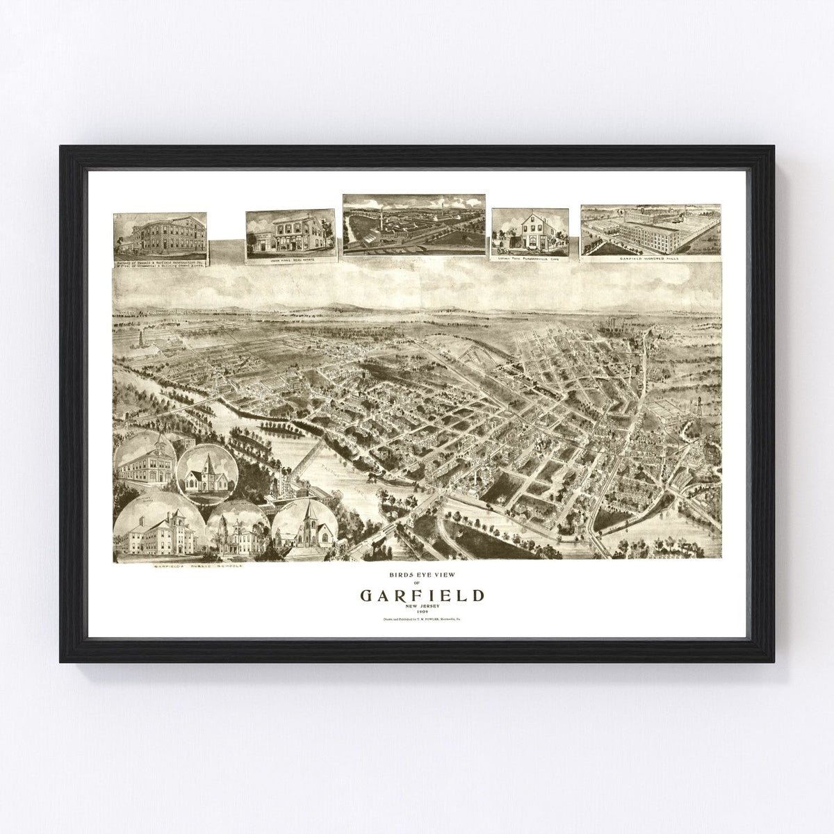 Garfield Vintage Map 1909