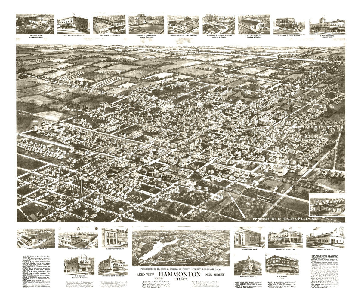 Preview of Vintage Map of Hammonton, New Jersey 1926