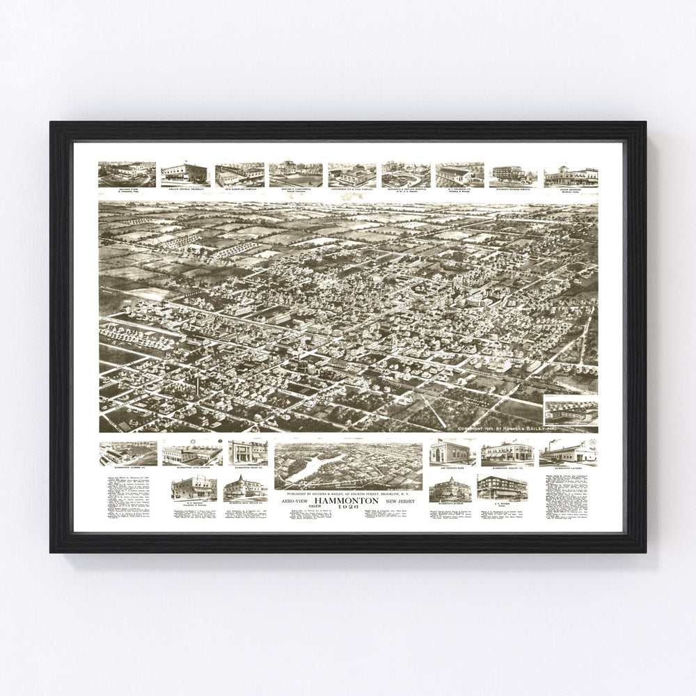 Hammonton Vintage Map 1926