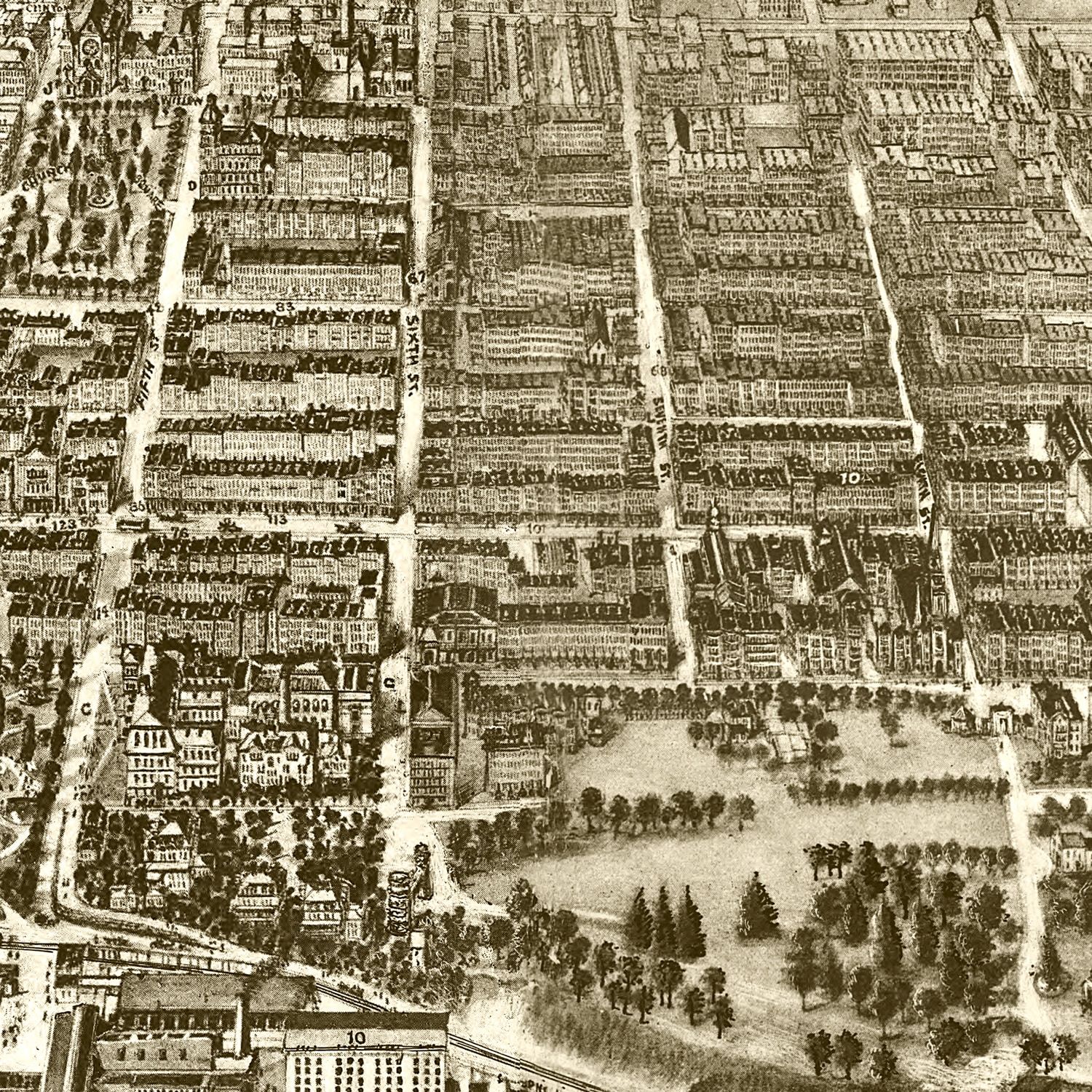 Restored historic details from the 1903 city map of Hoboken, New Jersey