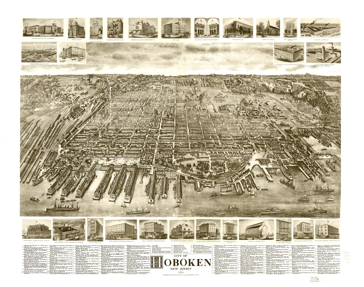 Preview of Vintage Map of Hoboken, New Jersey 1903