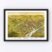 Bangor Vintage Map 1875