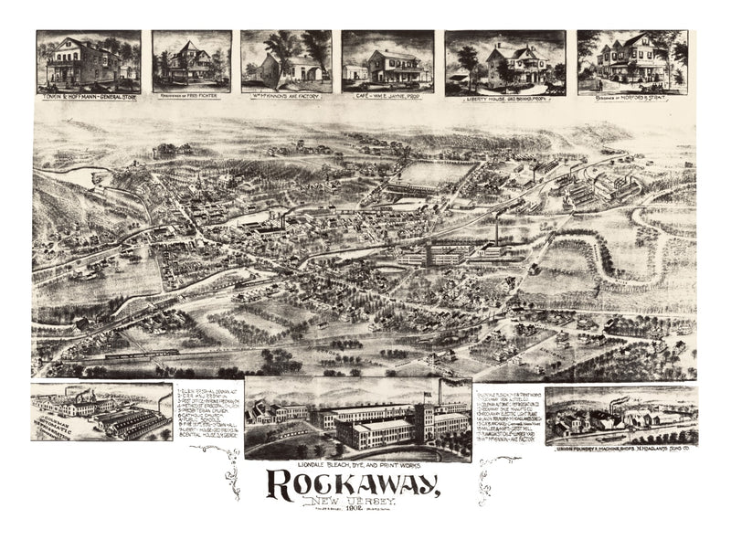 Size comparison using Vintage Map of Rockaway, New Jersey 1902
