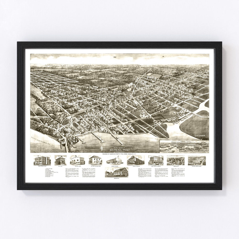 Somers Point Vintage Map 1925