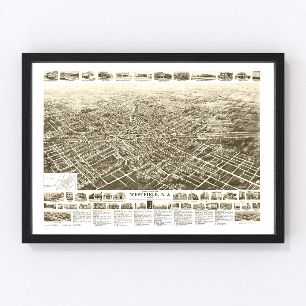 Westfield Vintage Map 1929