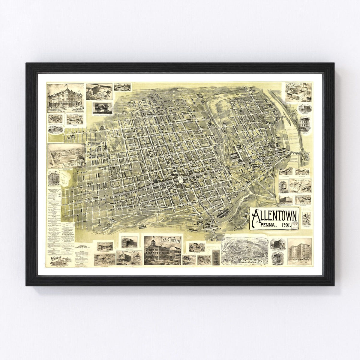 Allentown Vintage Map 1901