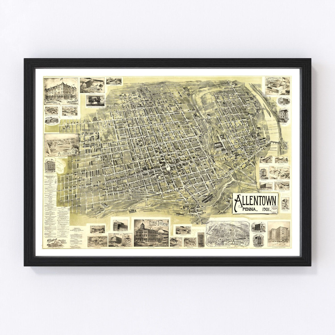 Allentown Vintage Map 1901