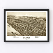 Beaver Vintage Map 1900