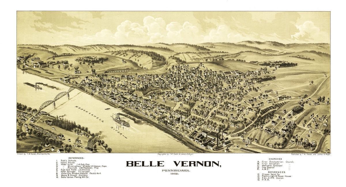 Preview of Vintage Map of Belle Vernon, Pennsylvania 1902