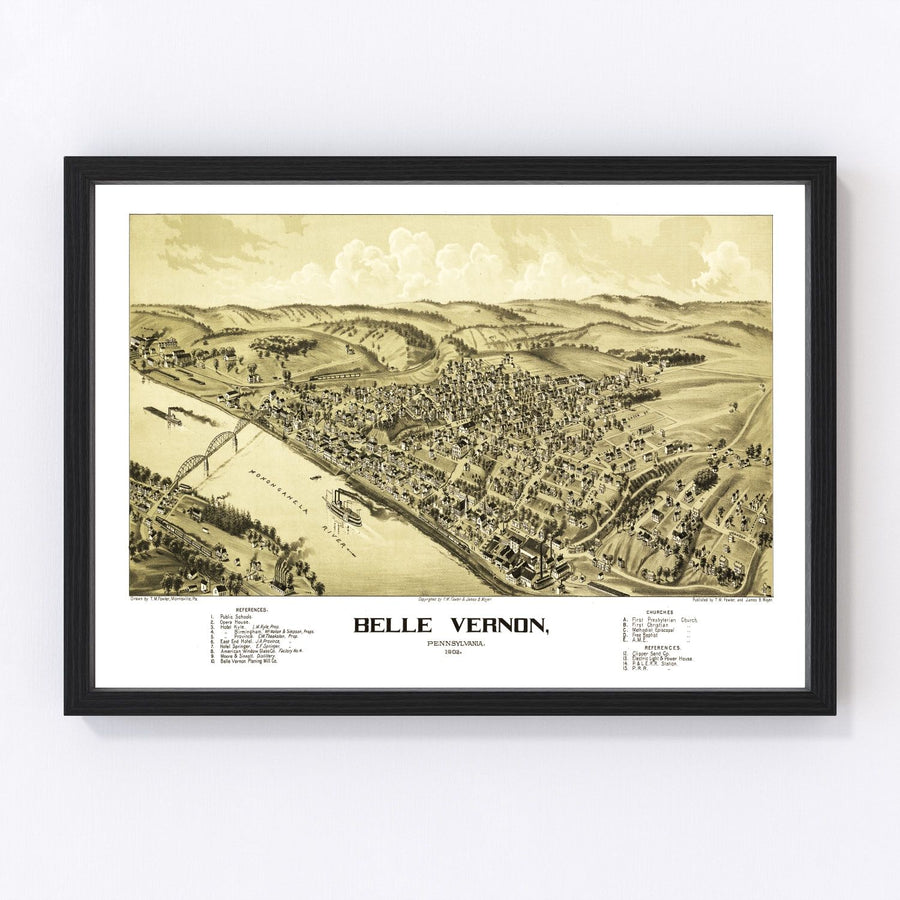 Belle Vernon Vintage Map 1902