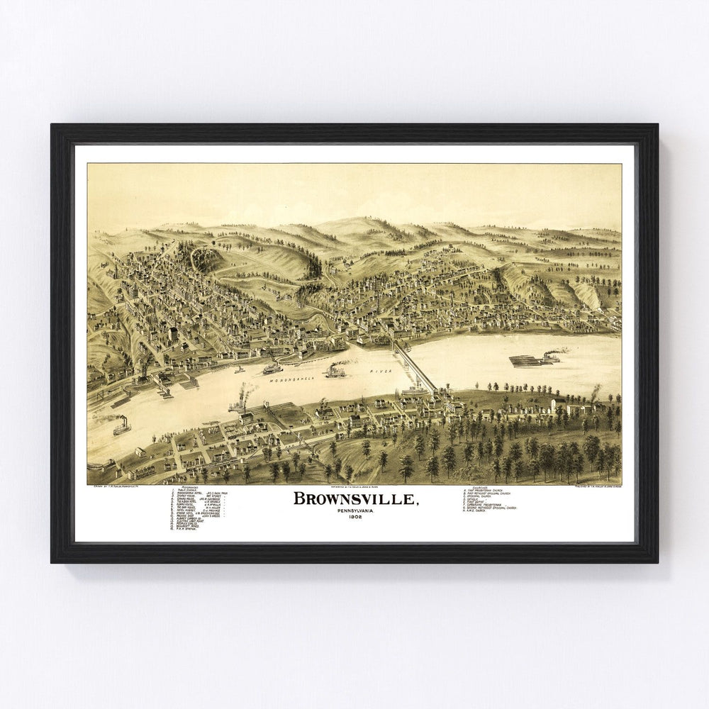 Brownsville Vintage Map 1902