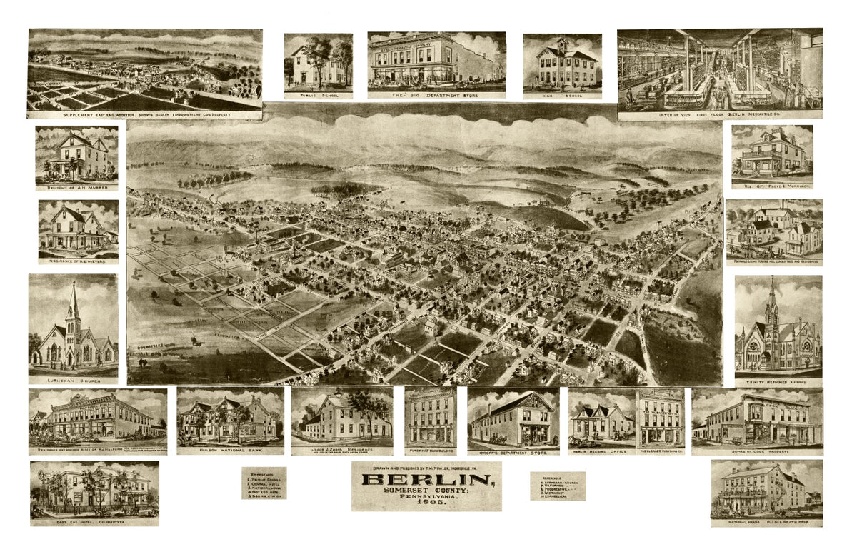 Preview of Vintage Map of Berlin, Pennsylvania 1905
