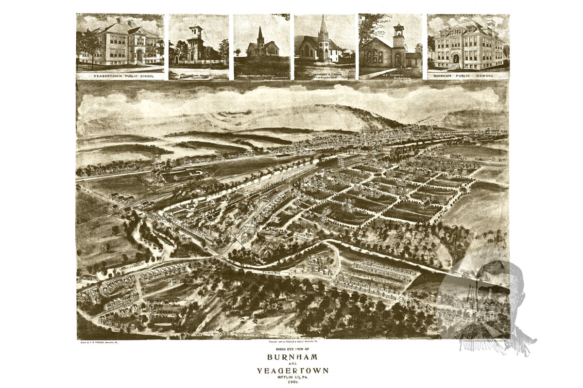 Preview of Vintage Map of Burnham, Pennsylvania 1906