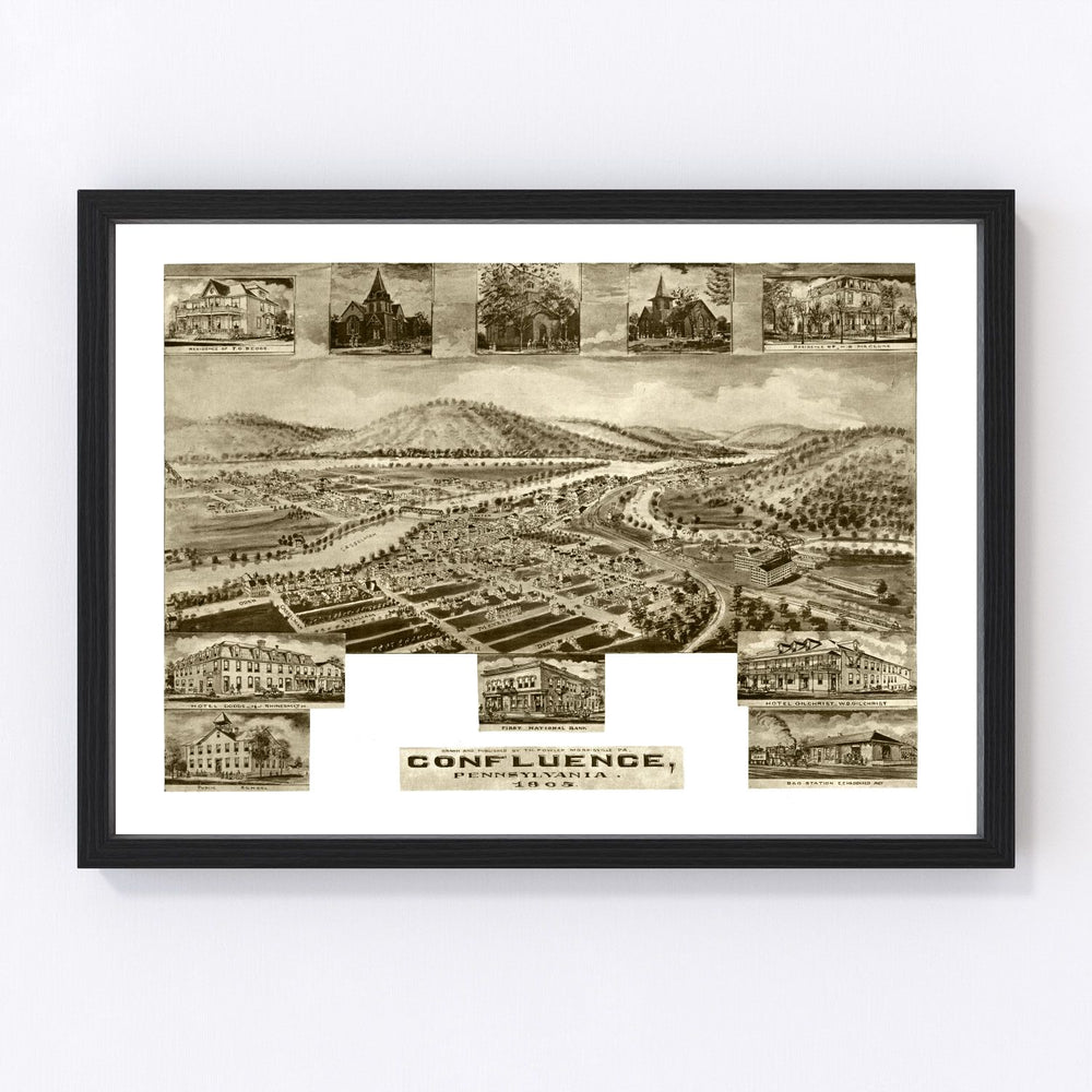 Confluence Vintage Map 1905