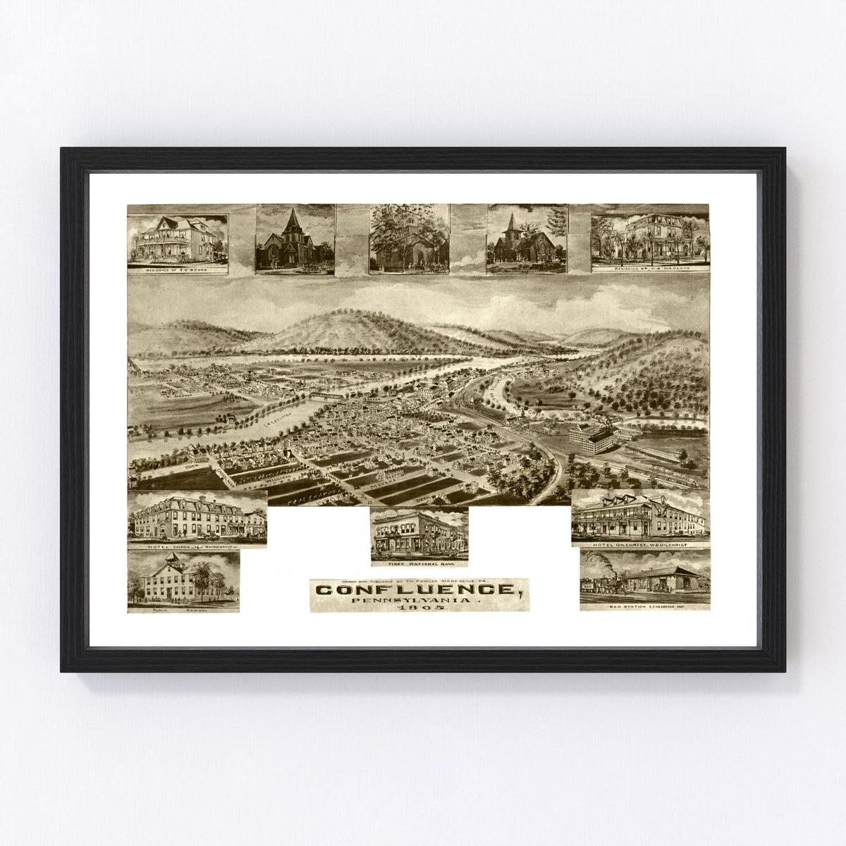 Confluence Vintage Map 1905