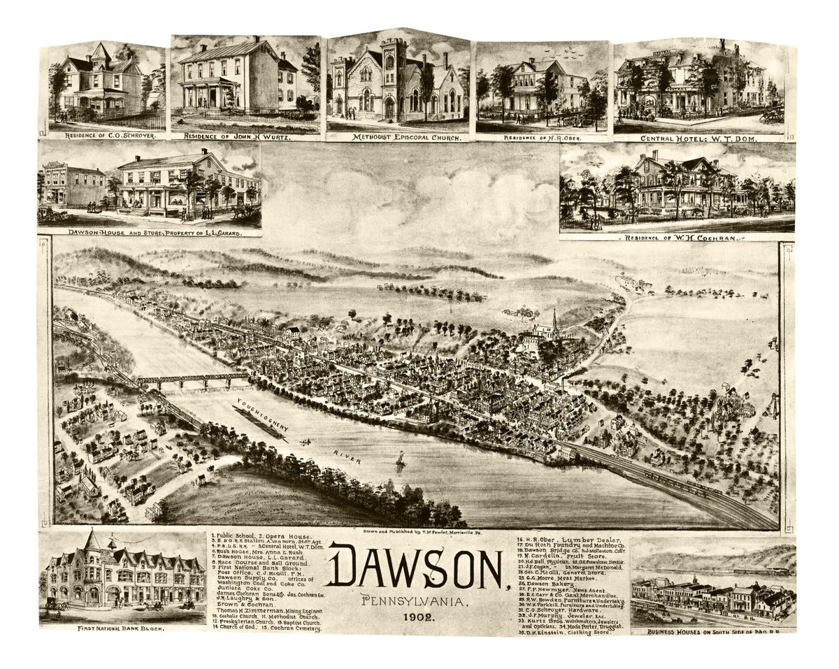 Preview of Vintage Map of Dawson, Pennsylvania 1902