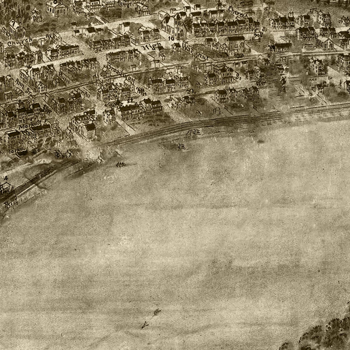 Restored historic details from the 1903 city map of Duncannon, Pennsylvania