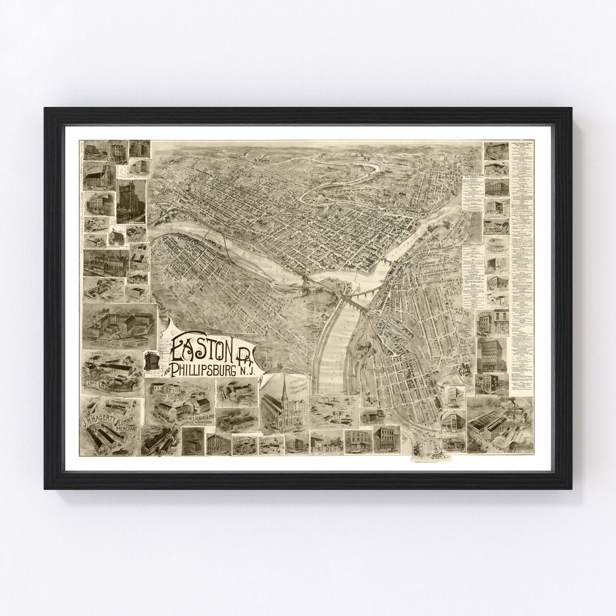 Easton Vintage Map 1900