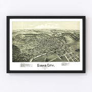 Evans City Vintage Map 1900