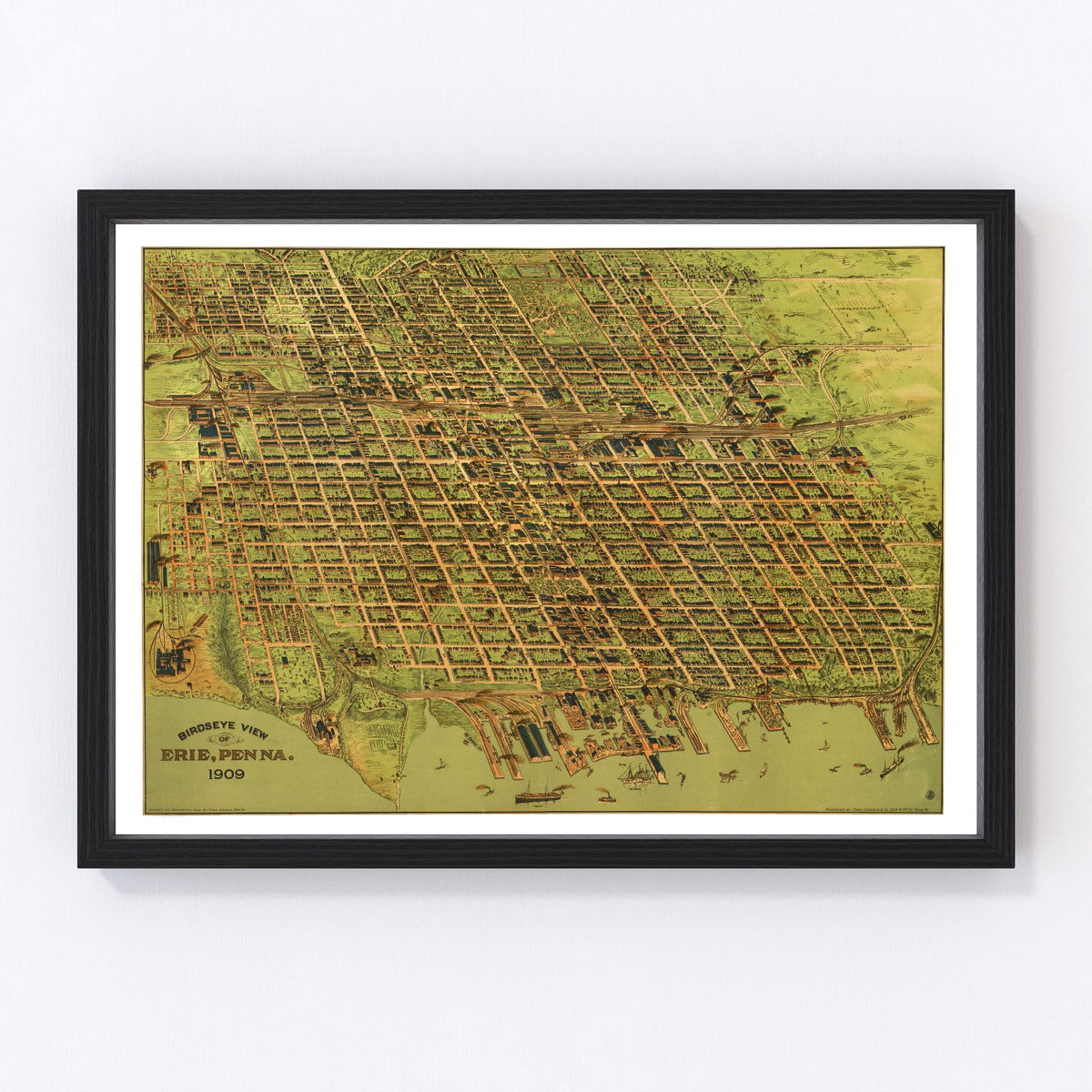 Erie Vintage Map 1909
