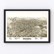 Greensburg Vintage Map 1901