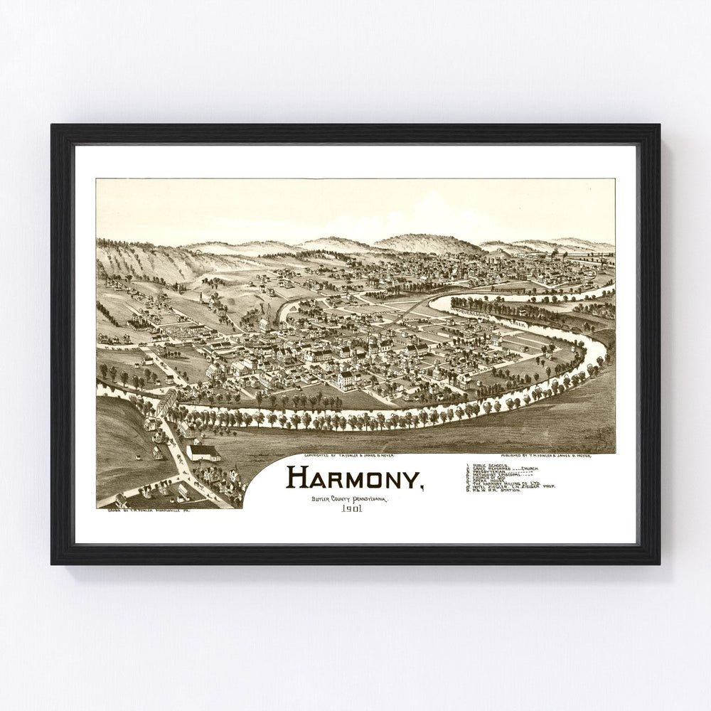 Harmony Vintage Map 1901