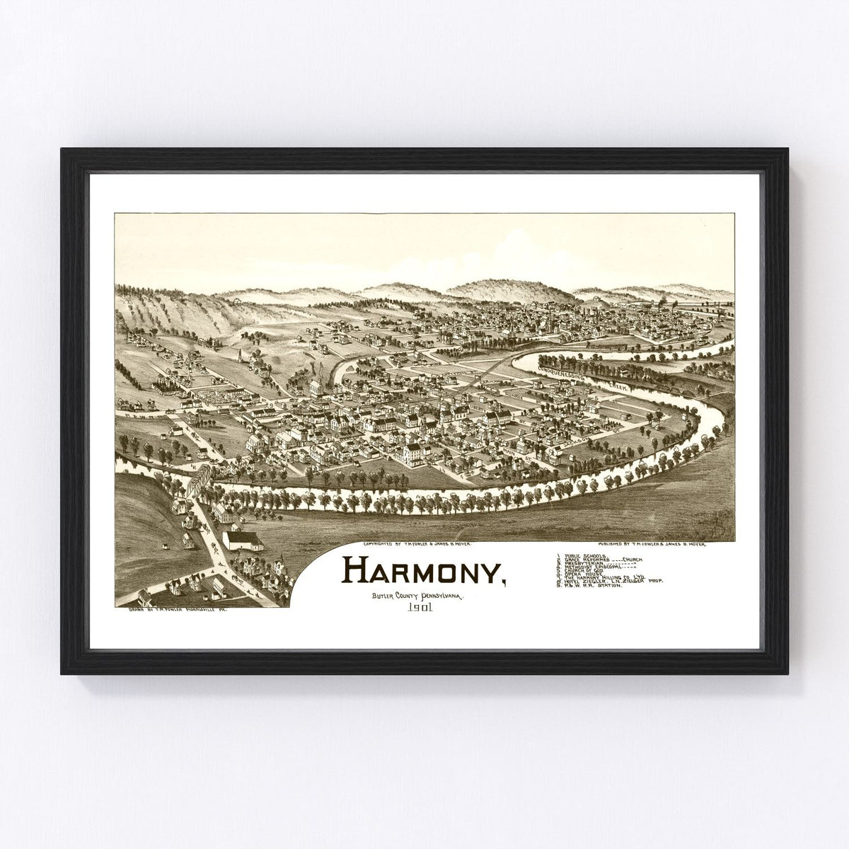 Harmony Vintage Map 1901